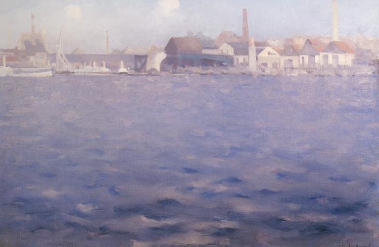 Theodore Roussel Blue Thames End of a Summer Afternoon Chelsea